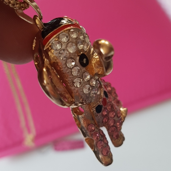Betsey Johnson Style Necklace Elephant Crystal Pendant - Picture 7 of 8